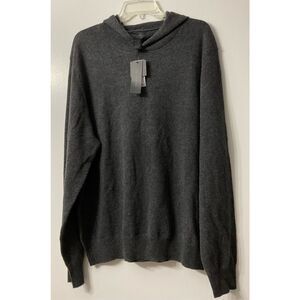 Magaschoni Cashmere grey Hooded Pullover Sweater Sz XL men’s